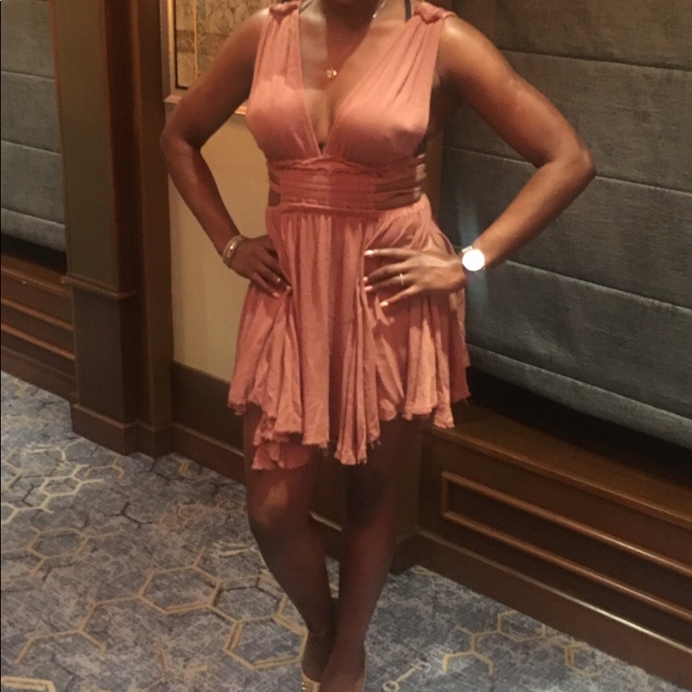 Rose colored Free people dress